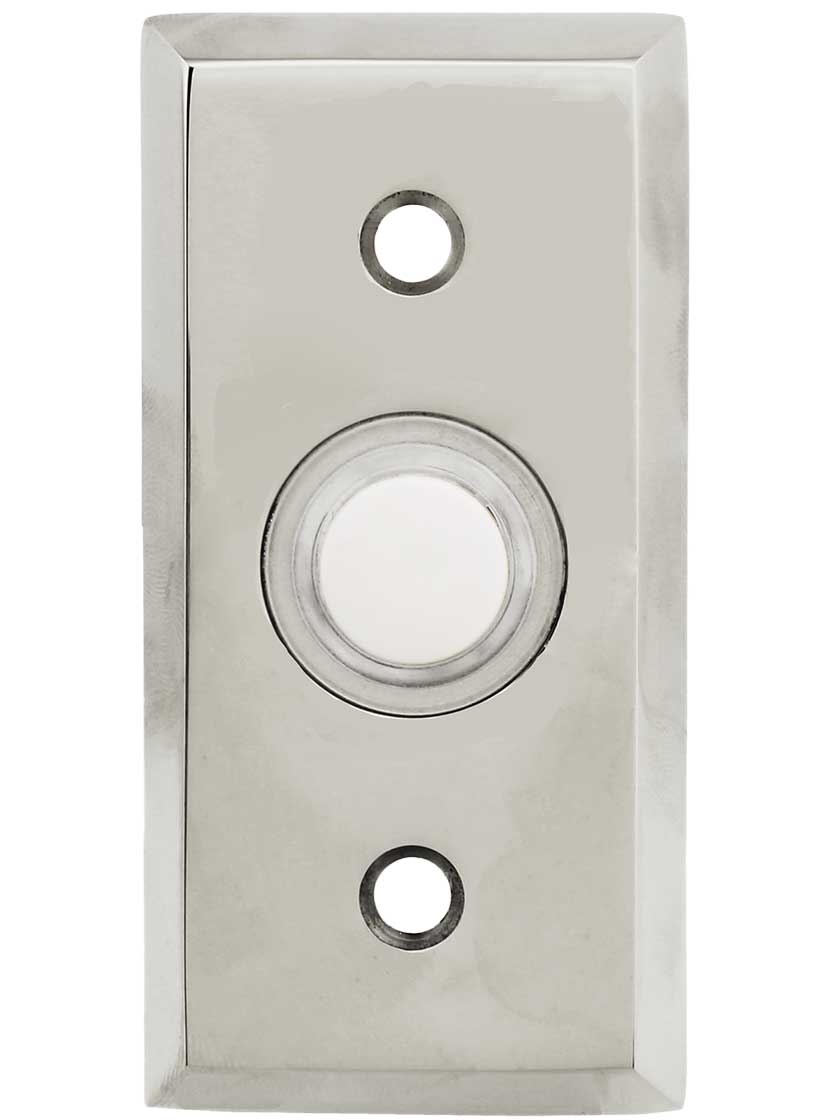 SolidBrass Rectangular Doorbell Button House of Antique Hardware